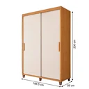Ver imagem 3 de Guarda-Roupa Casal 2 Portas de Correr 3 Gavetas Off White Cinamomo Barcelona