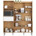 Ver imagem 3 de Armário de Cozinha Compacta 160cm 5 Portas Isabel Amêndoa/Branco - AJL Móveis