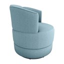 Ver imagem 4 de Poltrona Decorativa Giratória Base de Ferro Marselha Boucle Azul Matrix