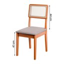 Ver imagem 4 de Conjunto de 4 Cadeiras de Jantar Santiago em Tecido Boucle Cinamomo/nevoa Boucle
