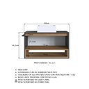 Ver imagem 4 de Gabinete de Banheiro Suspenso 80cm com 1nicho 1toalheiro 1porta Bh8060 Mel/grafite com Cuba