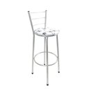 Ver imagem 2 de Kit 4 Banquetas Alta Prata Cozinha Gourmet Americana Balcão:branco Floral