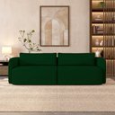 Ver imagem 1 de Sofá Living Sala de Estar Abel 220cm Bipartido Pés de Madeira Veludo Verde G33 - Gran Belo