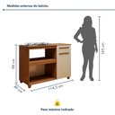 Ver imagem 3 de Balcão Cooktop 5 Bocas 1 Porta 1 Gaveta Chicago