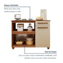 Ver imagem 5 de Balcão Cooktop 5 Bocas 1 Porta 1 Gaveta Chicago Marrom/Nature/Off White