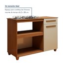 Ver imagem 7 de Balcão Cooktop 5 Bocas 1 Porta 1 Gaveta Chicago