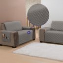 Ver imagem 3 de Protetor de Sofá King 2 Lugares Classic 100% Poliéster:cinza