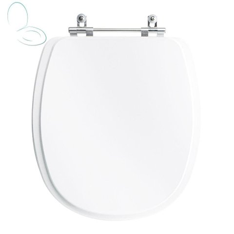 Assento Sanitário Tampa de Vaso Branco Resina Poliester Fast para Bacia Deca