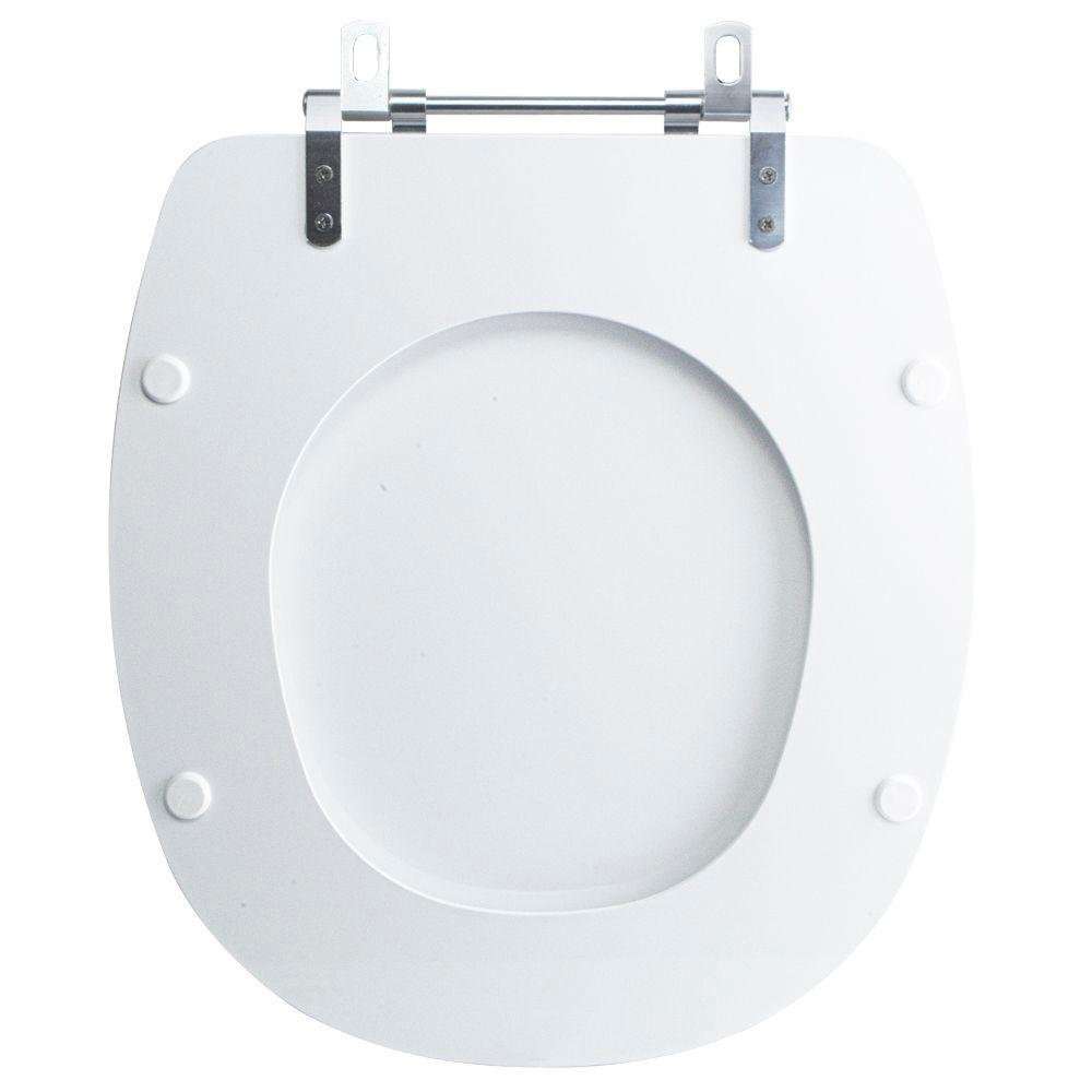 Assento Sanitário Tampa de Vaso Branco Resina Poliester Fast para Bacia Deca - 5