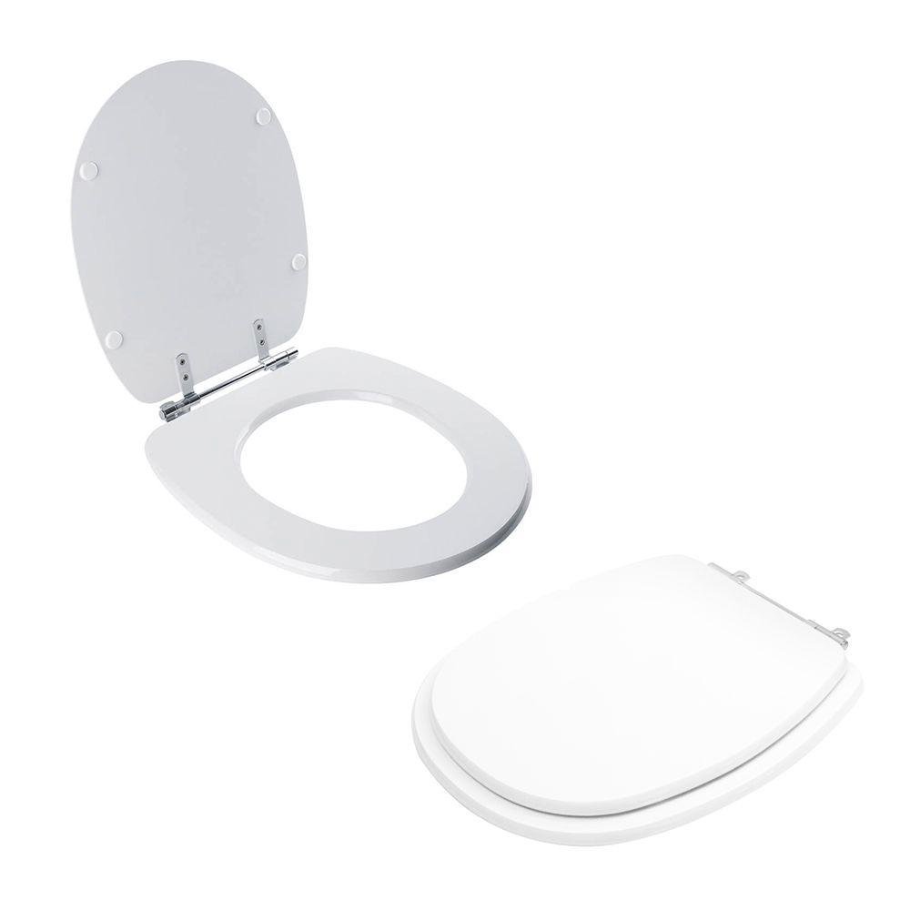 Assento Sanitário Tampa de Vaso Branco Resina Poliester Fast para Bacia Deca - 2