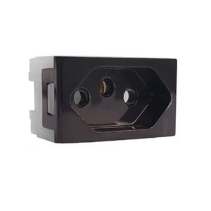 Tomada Elétrica Pezzi Blk 20a 3p Bivolt Preta Dx 99231.20