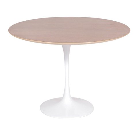 Mesa Saarinen Redonda Imbuia 150cm - Base Branca