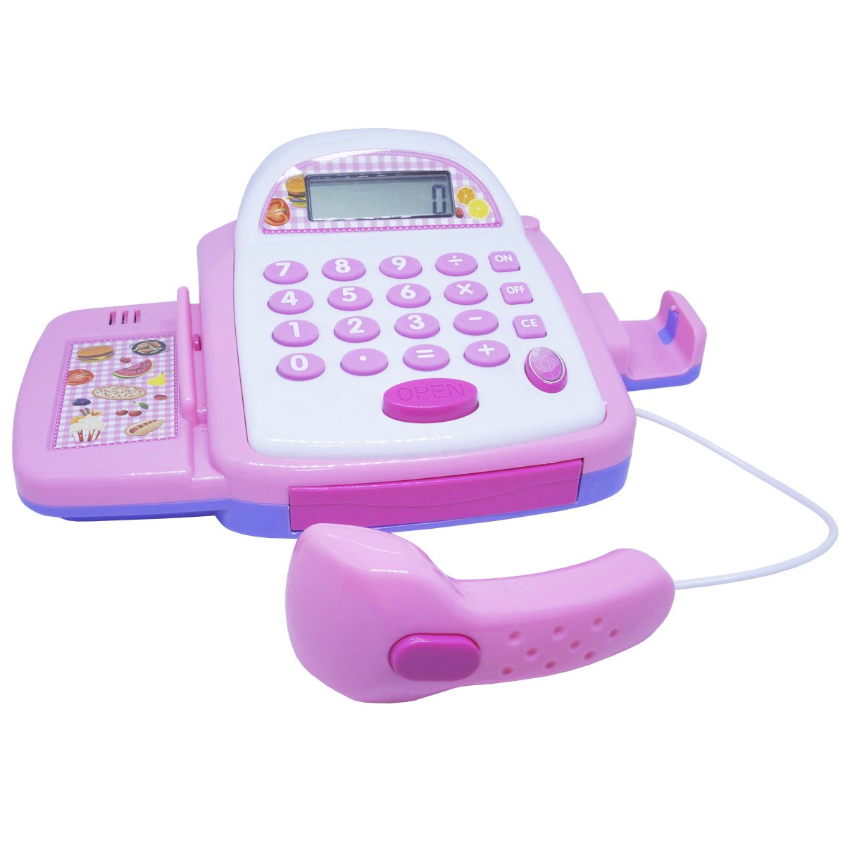 Caixa Registradora Infantil Brinquedo Calculadora Mercadinho com Luz e Som Importway BW042RS Rosa - 5