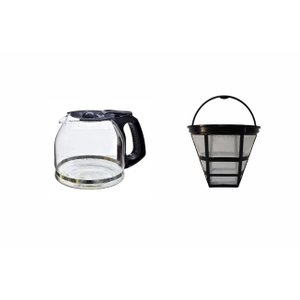 Jarra Compatível e Filtro Permanente Cafeteira Electrolux Ecm30 38 Xícaras Preta