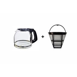 Jarra Compatível e Filtro Permanente Cafeteira Electrolux Ecm30 38 Xícaras Preta - 3