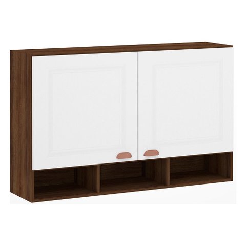 Armário para Cozinha 120 Cm 2 Portas com Nicho Safira Luciane Móveis