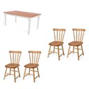 Ver imagem 2 de Conjunto Mesa Madeira Ciça c/4 Cadeiras em Madeira
