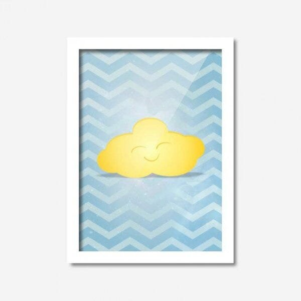 Quadro Decorativo Nuvem Baby Azul Los Quadros - 1