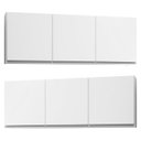 Ver imagem 1 de Kit 2 Armários Aéreos 150cm 3 Portas Argélia Branco - Lumil