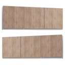 Ver imagem 1 de Kit 2 Armários Aéreos 150cm 3 Portas Argélia Branco/Castanho - Lumil