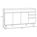 Ver imagem 4 de Balcão Gabinete de Pia 150cm 4 Portas 2 Gavetas Marrocos Branco - Lumil