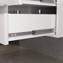 Ver imagem 5 de Conjunto Gabinete Banheiro Completo Prisma 80cm Branco Inteiro com Tampo de Vidro