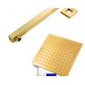 Kit Ducha Chuveiro Slim Inox 20x20 + Braço Dourado E155 Luuk Young - 4