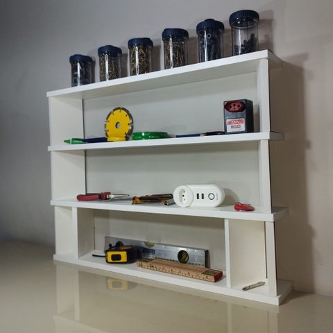 Prateleira Suspensa Nicho Multiuso Zeus Solution Slim Branco