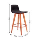 Ver imagem 6 de Kit 4 Banquetas Baixas Linea Aço Cobre para Cozinha Balcao Ilha Gourmet Design - Preto Assento