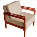 Ver imagem 1 de Poltrona Yasmim Linho Capuccino