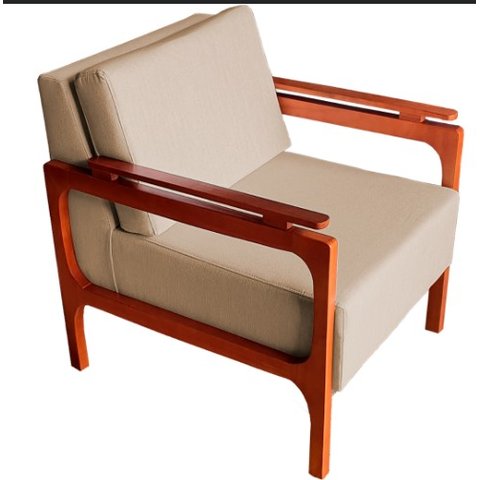 Poltrona Yasmim Linho Capuccino