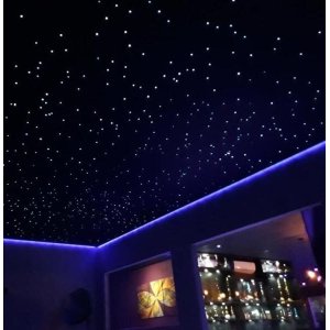 Kit 120 Noite Estrelada Fibra Ótica Efeito Estrelado Branco
