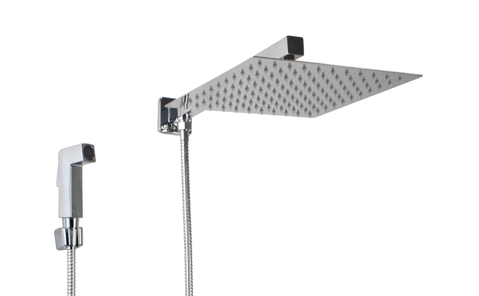 Ducha Chuveiro Inox 304 25 Cm C/ Desviador e Ducha Manual em Abs - 1