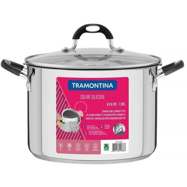 Espagueteira Tramontina Moderna Para Indução 24Cm Aço Inox - 4