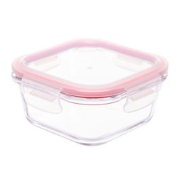 Pote De Vidro Quadrado 520Ml Com Tampa Hermética Invicta - 1