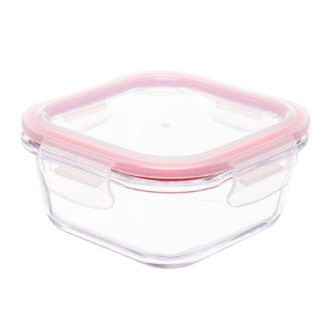 Pote De Vidro Quadrado 520Ml Com Tampa Hermética Invicta