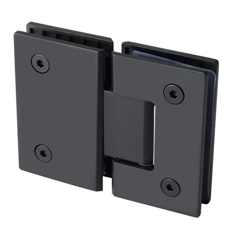 Dobradiça inox 180°1010 para porta e box vidro/vidro preta AGS 1010 preta