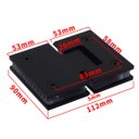 Ver imagem 2 de Dobradiça inox 180°1010 para porta e box vidro/vidro preta AGS 1010 preta