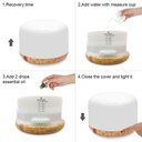 Ver imagem 6 de Difusor de Aromas, Umidificador de Ar Ultra-sônico 500ml, Difusor de Óleo Essencial, Abajur Led, (ma