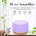 Ver imagem 4 de Difusor de Aromas, Umidificador de Ar Ultra-sônico 500ml, Difusor de Óleo Essencial, Abajur Led, (ma