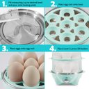 Ver imagem 4 de Elite Gourmet Cozedor de Ovos 2 Níveis com Capacidade para 14 Ovos (menta)
