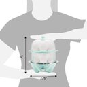 Ver imagem 7 de Elite Gourmet Cozedor de Ovos 2 Níveis com Capacidade para 14 Ovos (menta)