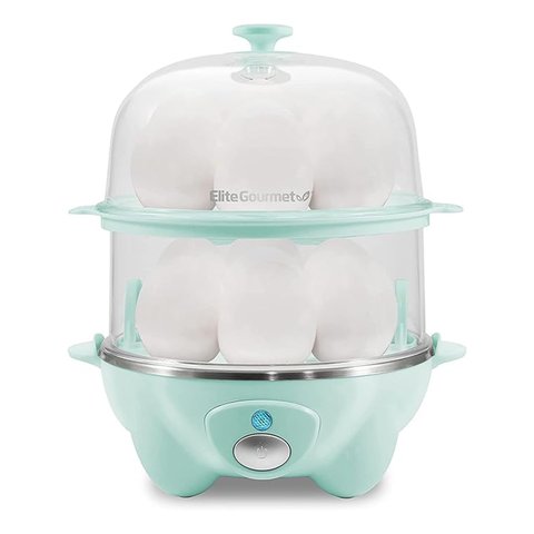 Elite Gourmet Cozedor de Ovos 2 Níveis com Capacidade para 14 Ovos (menta)