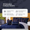 Ver imagem 5 de Kit Edredom Solteiro Verano com Almofadas Estampadas 05 Peças - Dupla Face Percal 300 Fios Cor