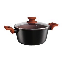 Panela Caçarola Antiaderente Indução Terracota 22 Cm Euro - 1