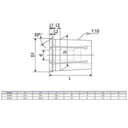 Pinça Oz - Modelo Oz-20a - Med. 8,0mm - Din 6388a - 5