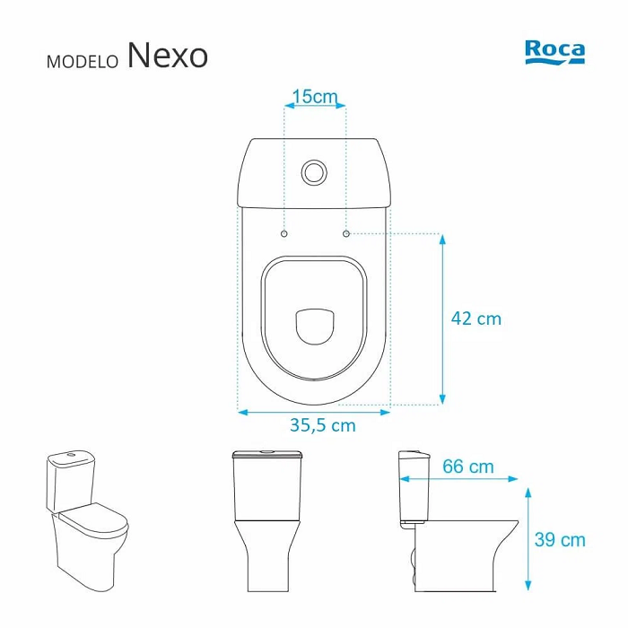 Tampa Vaso Poliéster Nexo Roca Fechamento Suave Bege Fosco - 5