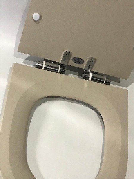 Tampa Vaso Poliéster Nexo Roca Fechamento Suave Bege Fosco - 4