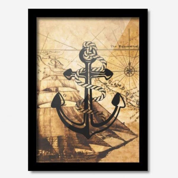 Quadro Decorativo Âncora 45cmx33cm Los Quadros - 1