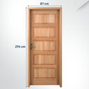 Ver imagem 2 de Kit Porta Pronta Maciça de Eucalipto 214CMX87X14CM PP01 Abertura Direita Cruzeiro Portas